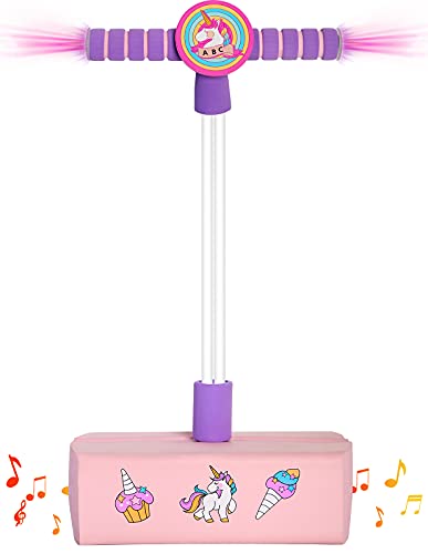 Unicorn Jumping Pogo | With Lights | Pink | Unicorn Gifts 