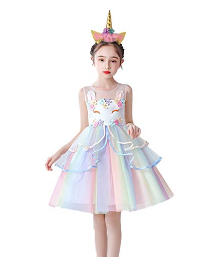 Unicorn Dress Up Special Occasion Birthday Dress (Sizes: 2-8 Years)