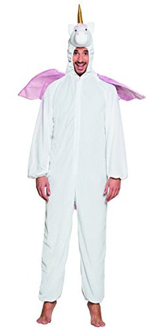 Adults Unicorn Onesie Costume White | Fancy Dress Outfit 