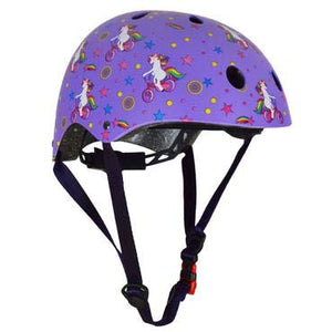 Purple safety bike helmet