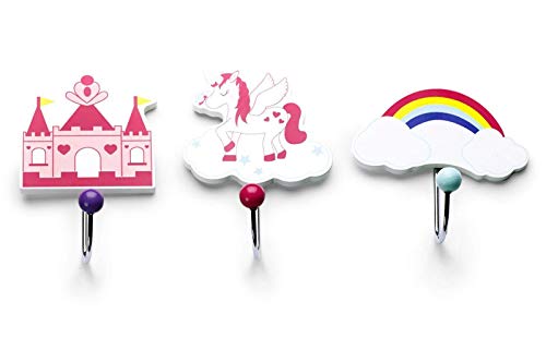 Unicorn Themed Hooks For Children Set Of 3