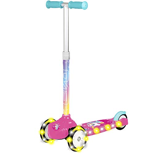 Evo | Unicorn Light Up Move N Groove Scooter | For Kids | Multi-Coloured 