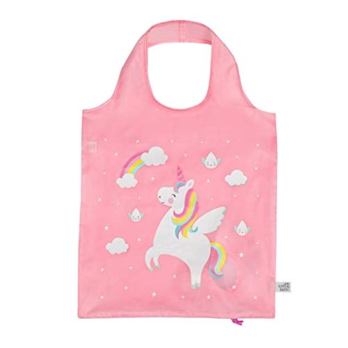 Rainbow Unicorn Raindrop Foldable Shopping Bag | Sass & Belle