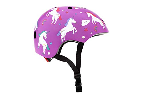 Purple kids unicorn safety helmet