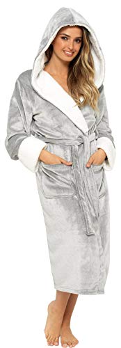 Grey & White Dressing Gown For Ladies 