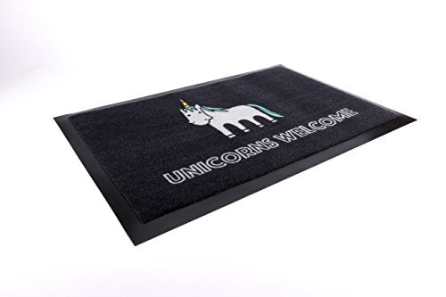 The black unicorn themed doormat of choice! 