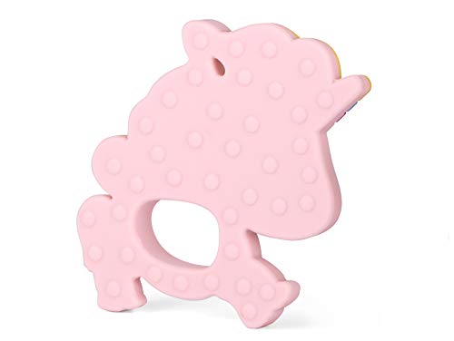 Pink Unicorn Baby Teether 