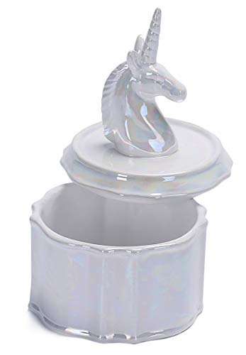 Pearlised Unicorn Jewellery Trinket Box