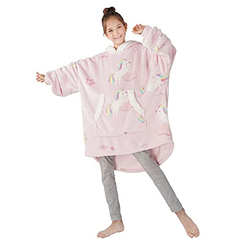 Oversized Blanket Hoodie For Girls | Unicorn Design | Super Soft Warm Blanket Hoody 