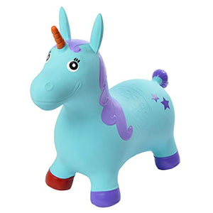 Ride on blue unicorn kids toy