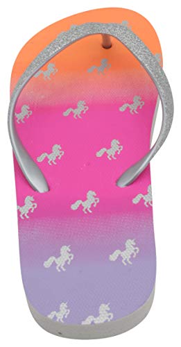 Unicorn Pattern Girls Flip Flops 