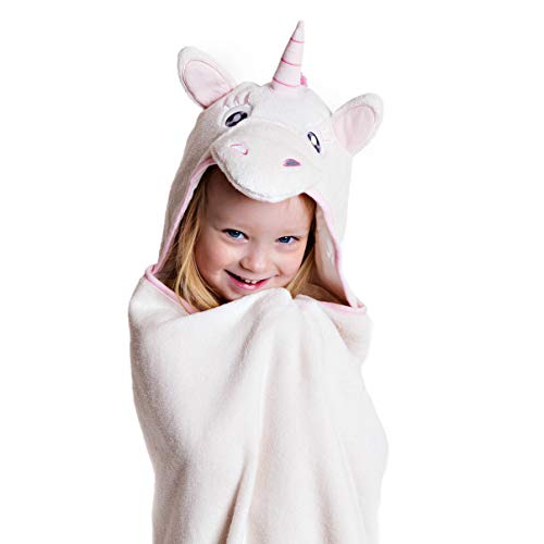 Little Tinkers World Premium Hooded Towels For Kids | Unicorn Design | Ultra Soft and Extra Large