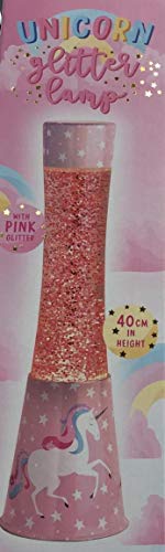Unicorn 40cm Glitter Lamp Pink