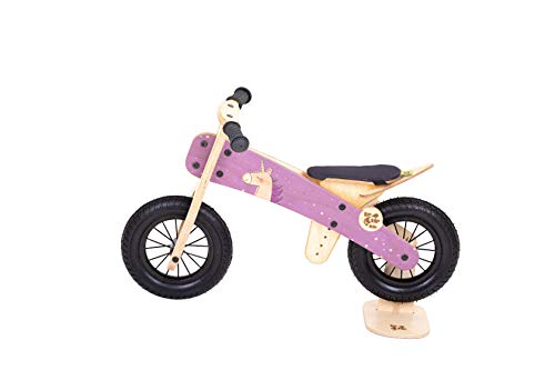 Wooden Unicorn Balance Bike | Purple | Age 1- 4 | Indoor Or Outdoor 