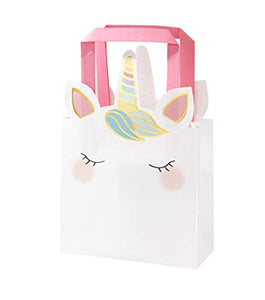 Cute Unicorn Shaped Party Bag  | 6Pk  | Paper | Birthday Parties, Baby Showers 