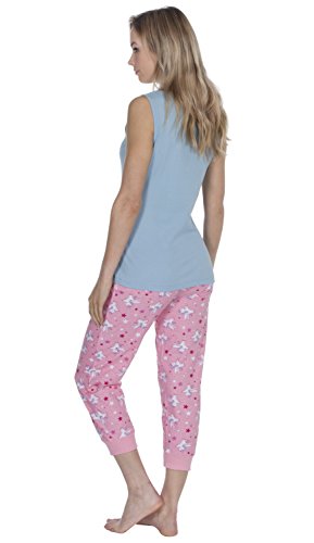 Blue & Pink Women's Unicorn Pyjama Set
