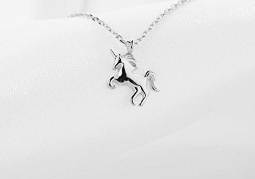 Unicorn Women's Silver Pendant Necklace 