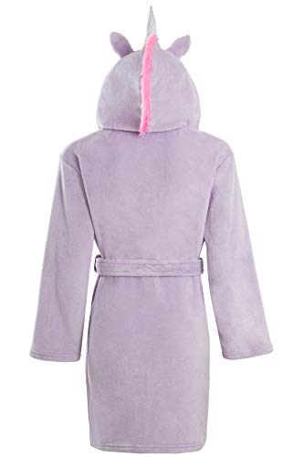 Lilac Purple Unicorn Dressing Gown For Kids 
