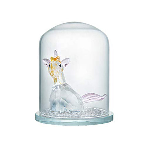 Crystal Unicorn Figurines & Rhinestones In A Glass Dome | Decorative Ornaments 