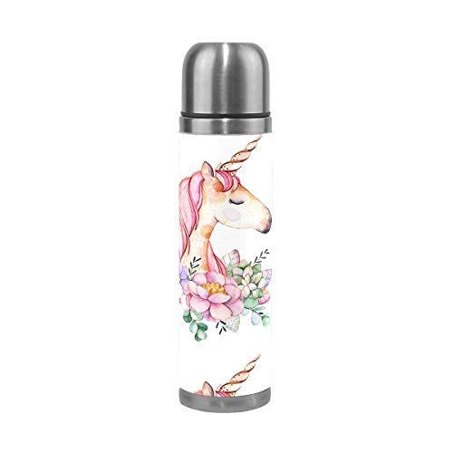 Floral Unicorn Insulated Flask | Water Bottle