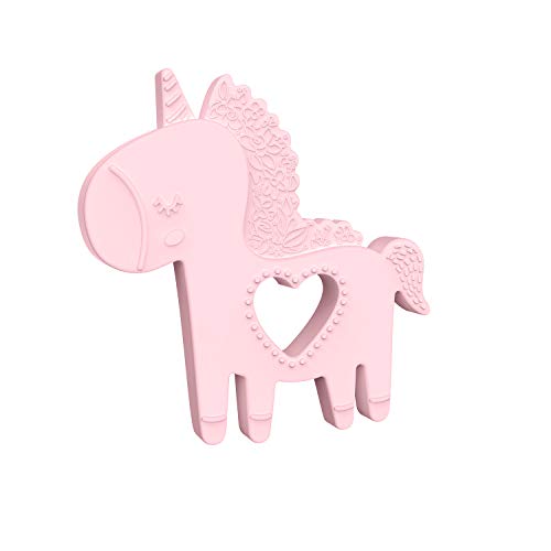 Unicorn Silicone Teether Pink Babies