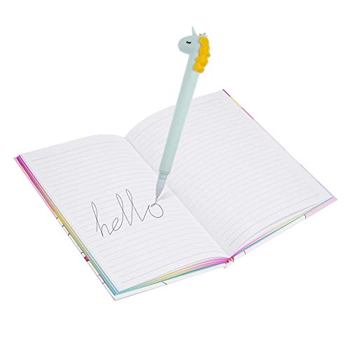 Unicorn Stationery Set for Girls: A5 Rainbow Unicorn Notebook, Pencil Case, 2 Pens, 4 Pencils, 4 Erasers and Stickers
