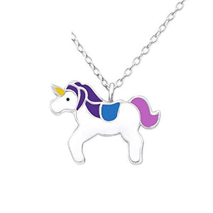 So Chic Jewels - Children's 925 Sterling Silver Unicorn Necklace