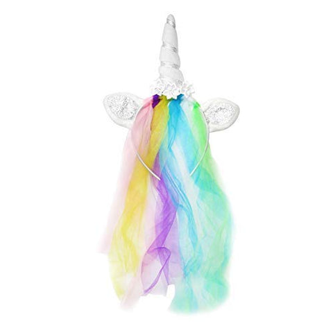Rainbow Unicorn Fancy Dress Costume Headbands (Unicorn Veil Headband)