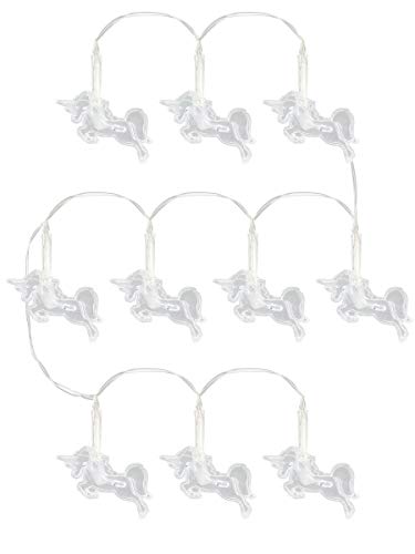 Puckator LED27 Unicorn Wire 10 Lights, White or Pink
