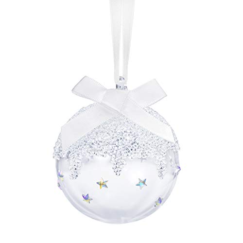 Swarovski Christmas Ball Ornament, Small, Crystal, White, 7.2