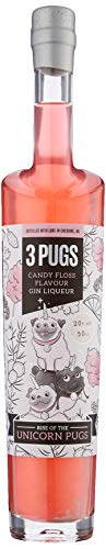 3 Pugs Rise of the Unicorn Pugs | Candy Floss Gin | 50 cl | Gin Gift  