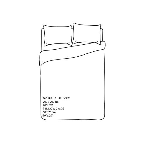 Ivory & Gold Unicorn Stars Reversible Soft Duvet Cover | Bedding Set With Pillowcase | Single