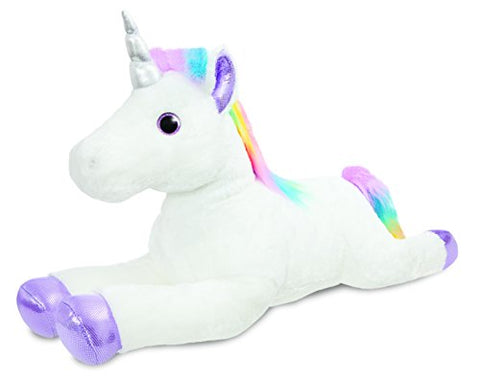 AURORA Sparkle Tales Sky-Bright Unicorn Soft Toy | Multi-Colour | 27-Inch | Rainbow 