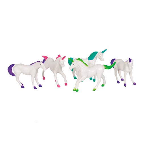 Unicorn Party Bag Fillers -  Plastic Unicorn Party Bag Fillers, Pack of 8