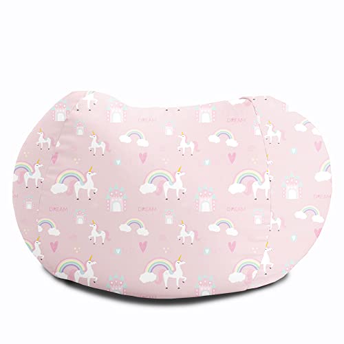 Unicorn Castle Bean Bag | For Girls | D60cm x H80cm | Pink