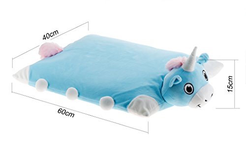 KreativeKraft Unicorn Pillow Pet - 100% Natural Latex Pillow – Foldable Pillow Toy for Kids Soft, Comfy & Fun –Animal Shaped Sleeping Pillow Doll Toy Gifts for Nursery Students, Children, Baby