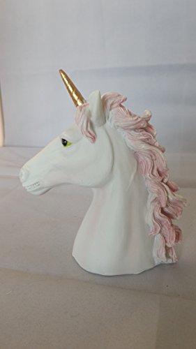 LOVELY PINK UNICORN HEAD ORNAMENT WITH GLITTER. NEW IN GIFT BOX.