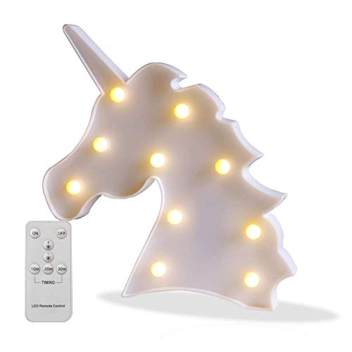 White Marquee Unicorn Light Decorative Mood Light