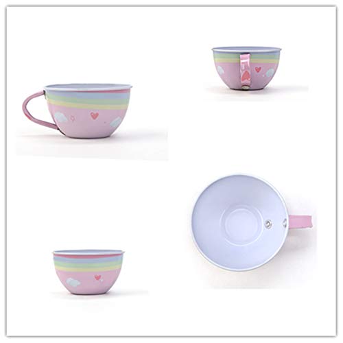 Unicorn Tea Set | 24 Pieces | Pink Metal | Children's Toy | Gift Idea
