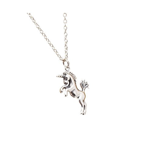 Sterling Silver Realistic Unicorn Pendant Necklace