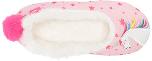 Joules Kids Pink Slippers Unicorn Design 