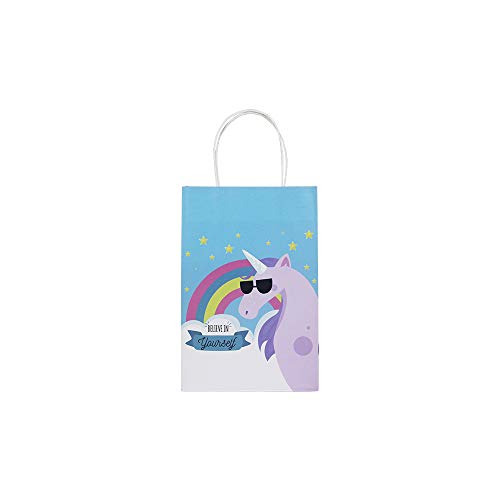 Unicorn Party Bags (10 Pack) Paper Bags with Handle | Unicorn Party Supplies