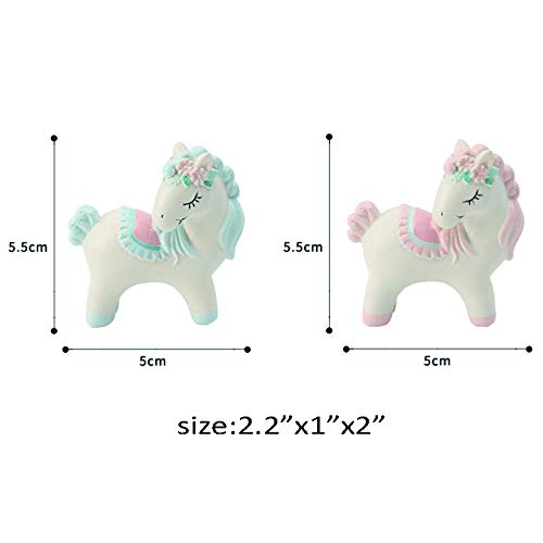 Resin Unicorn Topper White and Pastel Pink / Blue - Reusuable