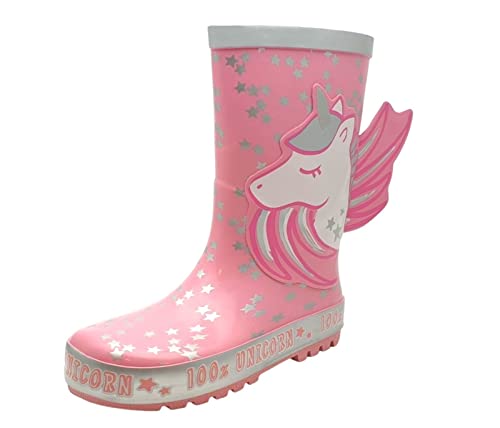 Girls Pink Wellington Boots 