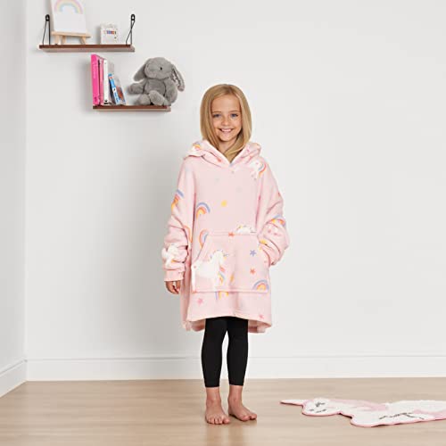 Unicorn Oversized Hoodie Blanket | Kids | Ultra Plush Soft Sherpa 