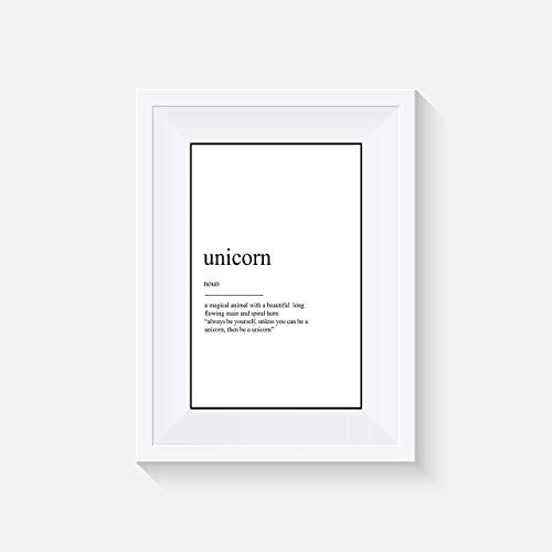 Unicorn Inspired Definition | Typography Print - Various Sizes (Frame Not Included)