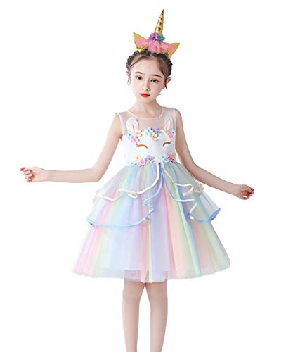 Unicorn Dress Up Special Occasion Birthday Dress (Sizes: 2-8 Years)