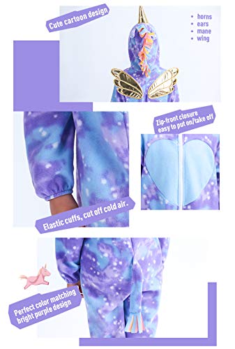 Purple & Blue Unicorn Onesie For Girls 