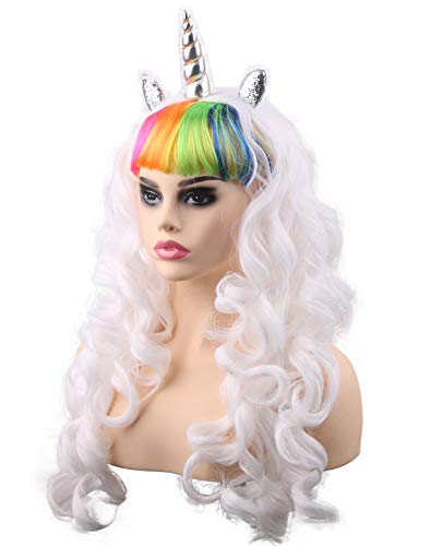 Unicorn Fancy Dress Cosplay Wig White 