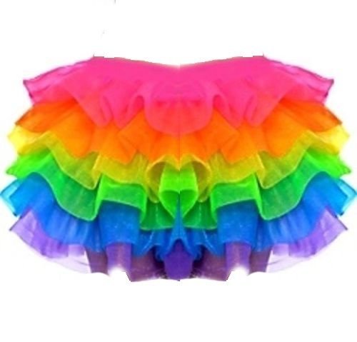 Rainbow Tutu Fancy Dress Outfit Unicorn Style 